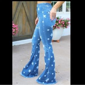 cello high waist star flare jeans